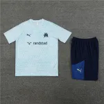 Ligue 1 23/24 Olympique de Marseille Soccer Training Suit Light Blue