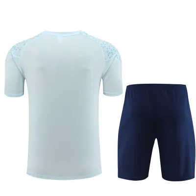 Ligue 1 23/24 Olympique de Marseille Soccer Training Suit Light Blue 02