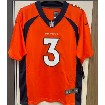 Men's Denver Broncos Russell Wilson Orange Alternate Jersey 01