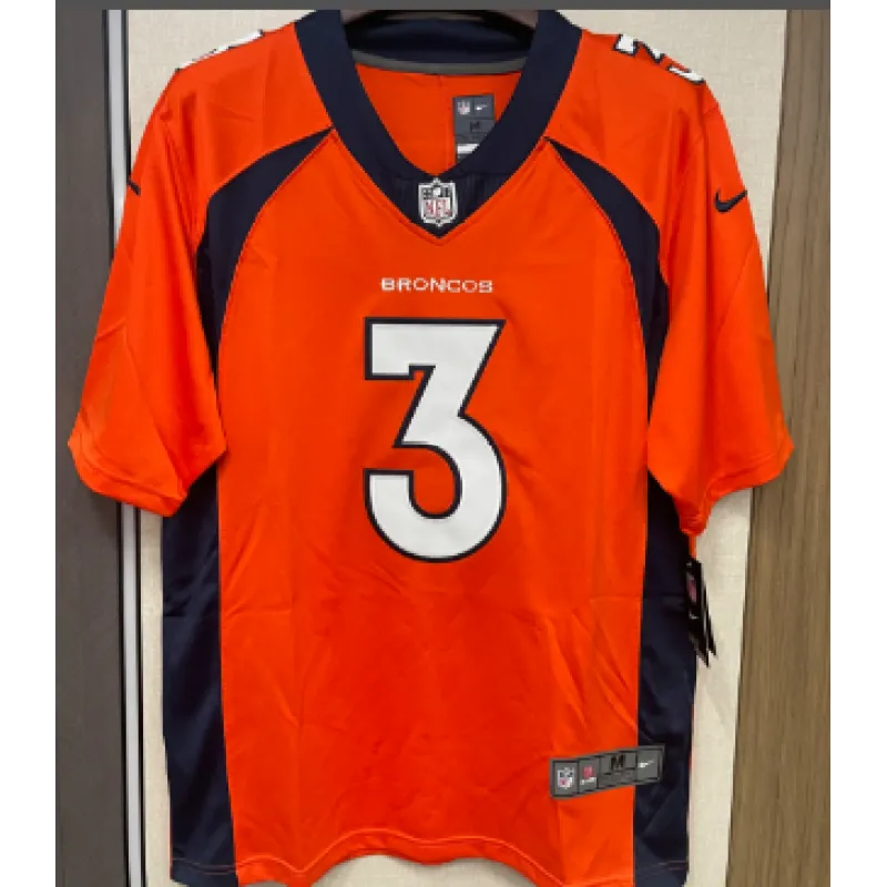 Men's Denver Broncos Russell Wilson Orange Alternate Jersey