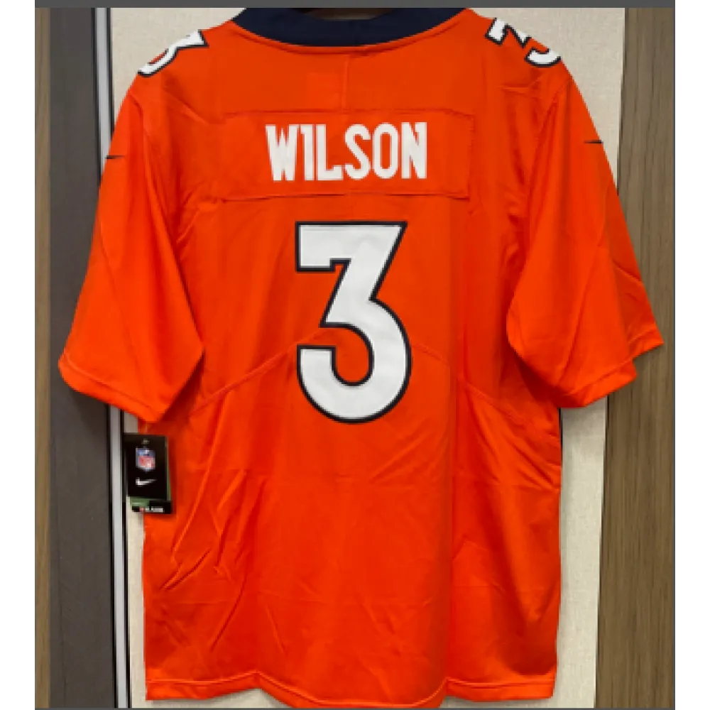 Men's Denver Broncos Russell Wilson Orange Alternate Jersey