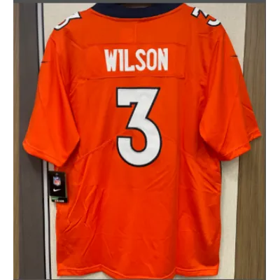 Men's Denver Broncos Russell Wilson Orange Alternate Jersey 02