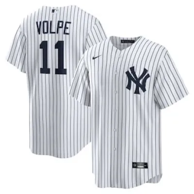 Men's New York Yankees Anthony Volpe White Home Replica Jersey 01