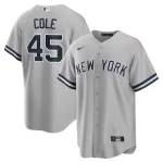 Men's New York Yankees Gerrit Cole Gray Road Replica Player Name Jersey