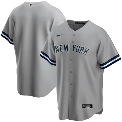 Men's New York Yankees Gray Replica Jersey 01