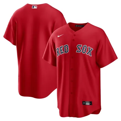 Men's Boston Red Sox Red Alternate Replica Team Jersey 01