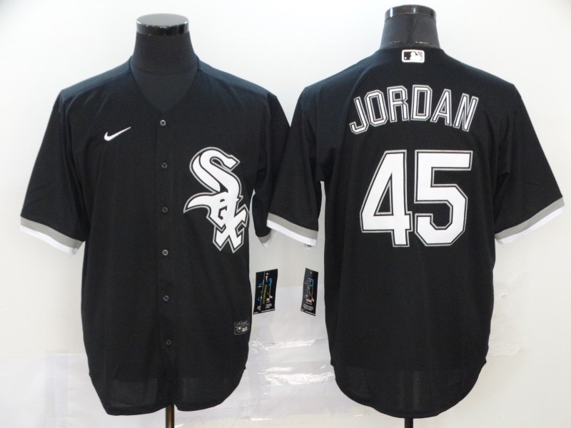 Men's Chicago White Sox Jordan Black Alternate Replica Player Name Jersey