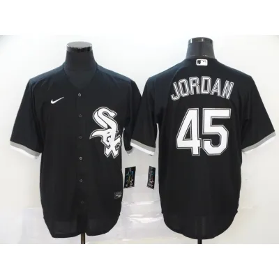 Men's Chicago White Sox Jordan Black Alternate Replica Player Name Jersey 01