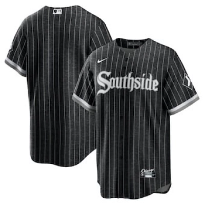 Men's Chicago White Sox Black City Connect Replica Jersey 01