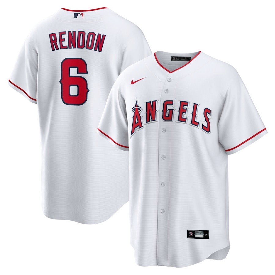 Men's Los Angeles Angels Anthony Rendon White Home Replica Player Name Jersey