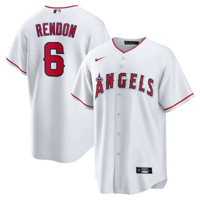 Men's Los Angeles Angels Anthony Rendon White Home Replica Player Name Jersey 01
