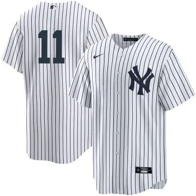 Men's New York Yankees Anthony Volpe White Home Replica #11 Jersey 01