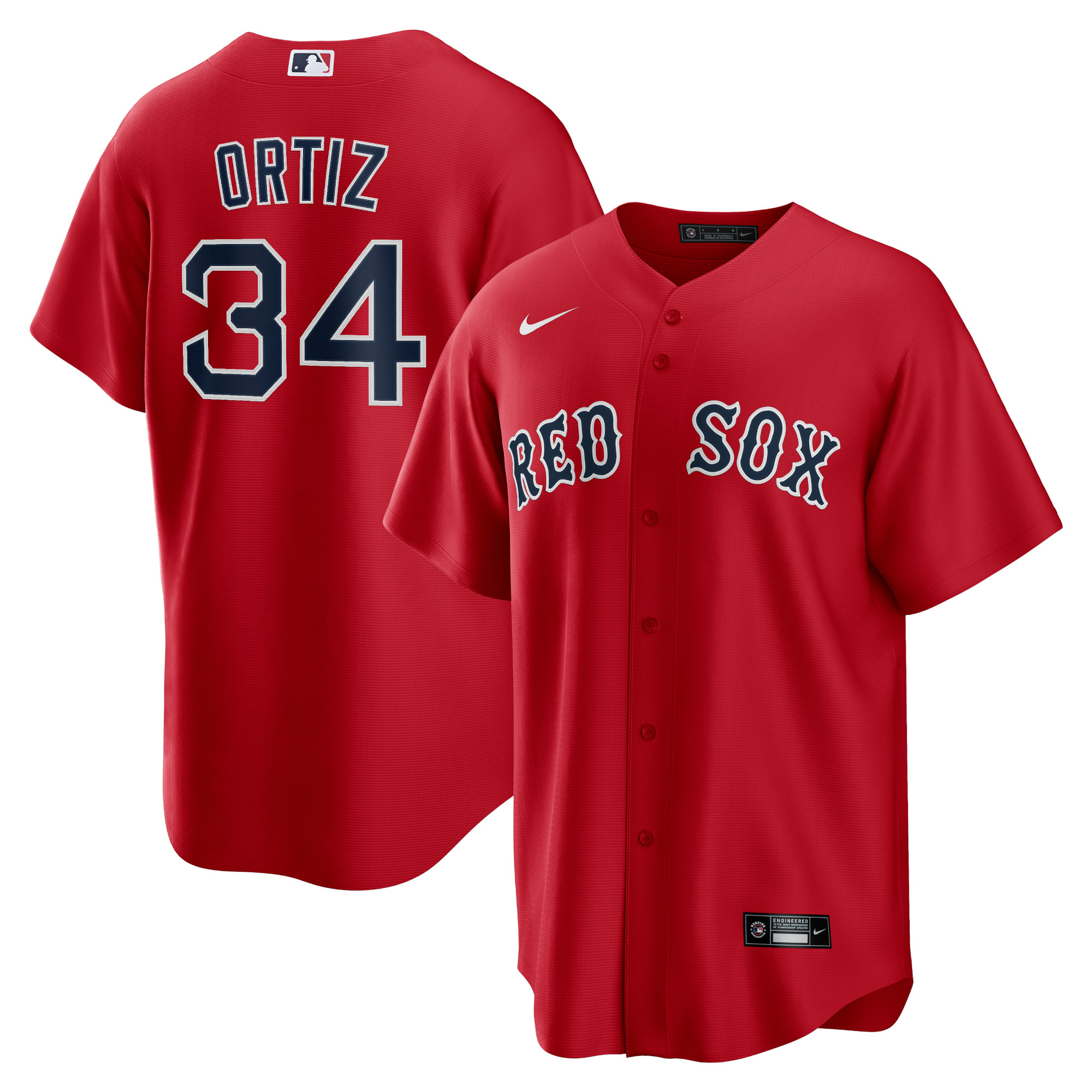 Men's Boston Red Sox David Ortiz Red Replica Player Name Jersey