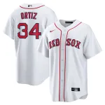 Men's Boston Red Sox David Ortiz White Home Replica Player Name Jersey