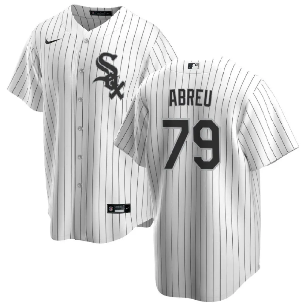 Men's Chicago White Sox Abreu White Big & Tall Replica Player Name Jersey