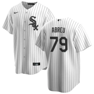Men's Chicago White Sox Abreu White Big & Tall Replica Player Name Jersey 01