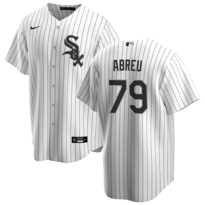 Men's Chicago White Sox Abreu White Big & Tall Replica Player Name Jersey 01