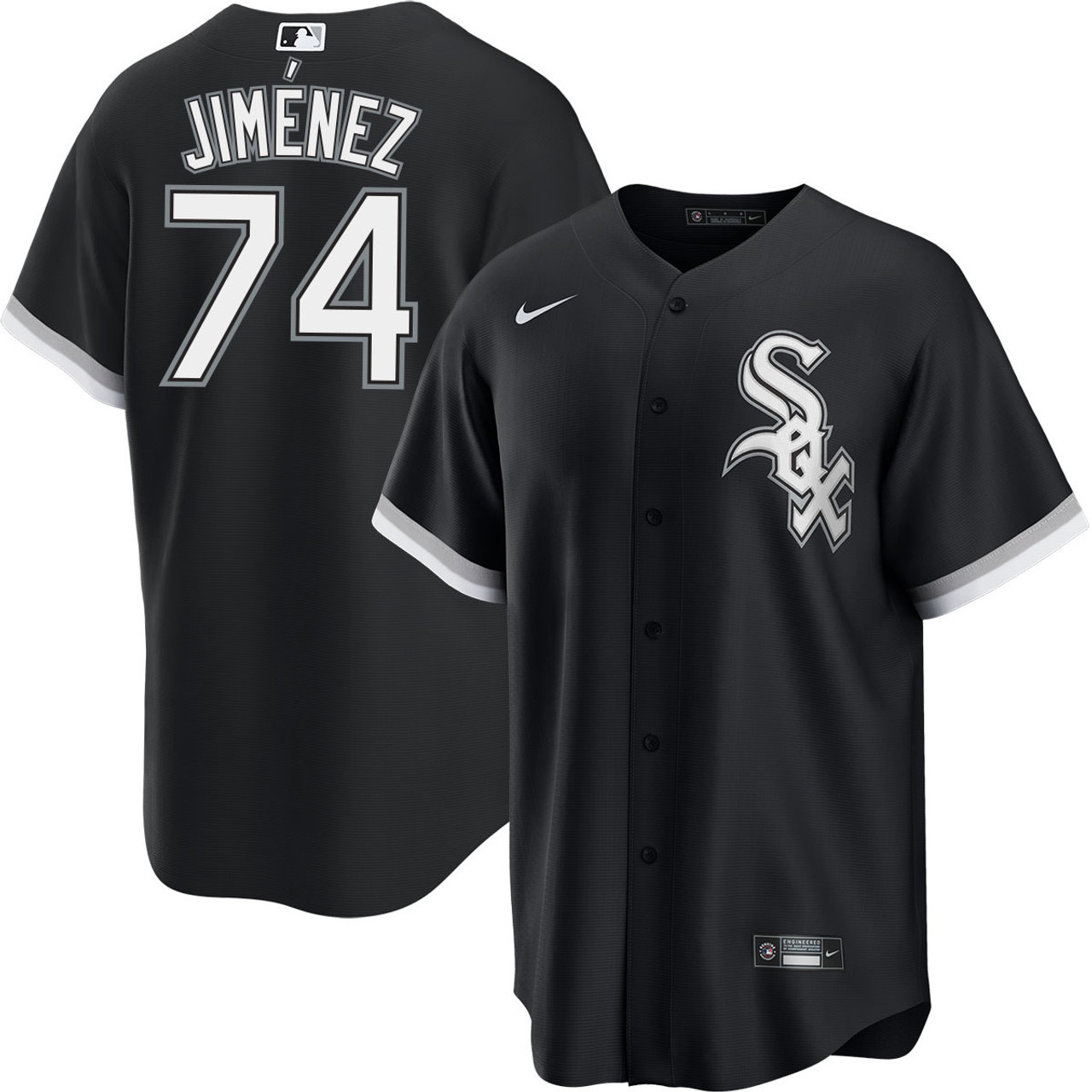 Men's Chicago White Sox Eloy Jimenez Black Alternate Replica Player Name Jersey