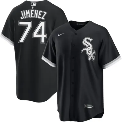 Men's Chicago White Sox Eloy Jimenez Black Alternate Replica Player Name Jersey 01