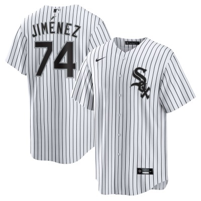 Men's Chicago White Sox Eloy Jimenez White Big & Tall Replica Player Name Jersey 01