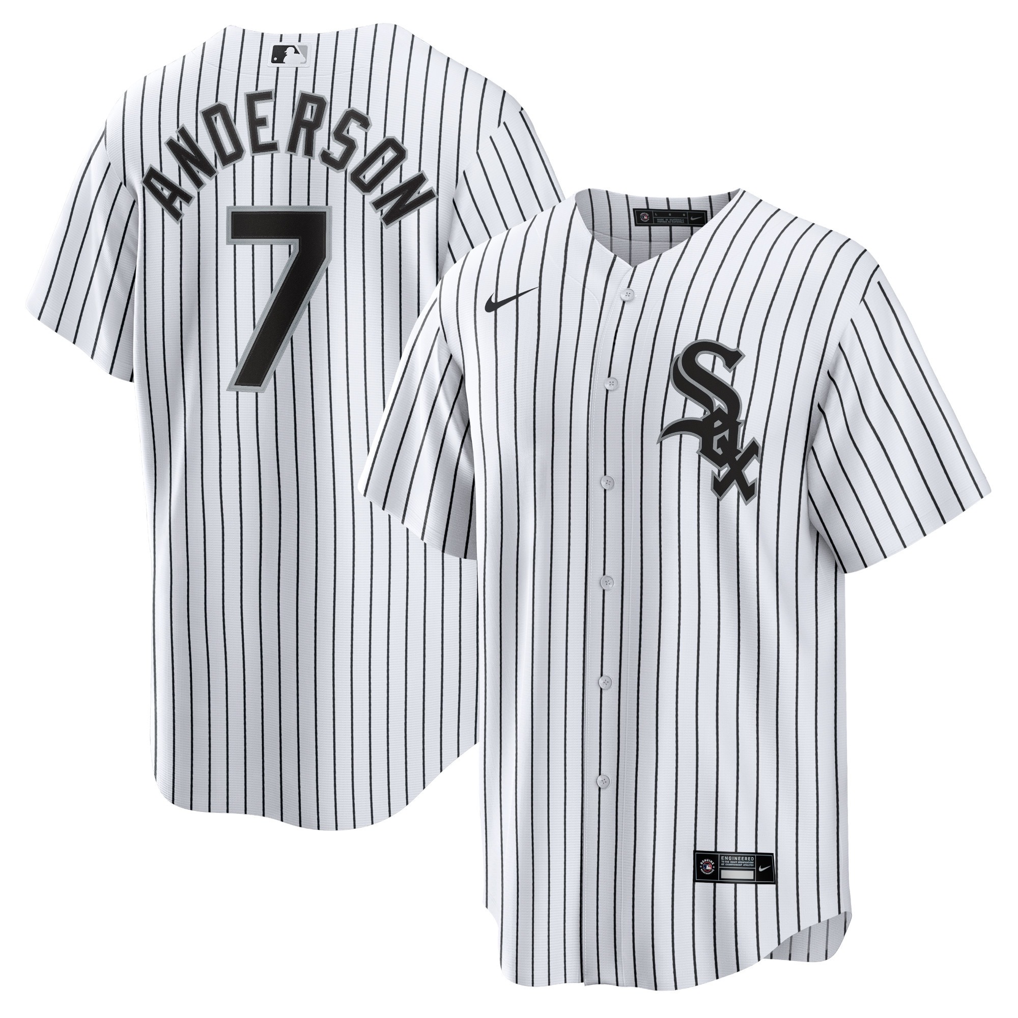 Men's Chicago White Sox Tim Anderson White Big & Tall Replica Player Name Jersey