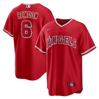Men's Los Angeles Angels Anthony Rendon Red Alternate Replica Player Name Jersey