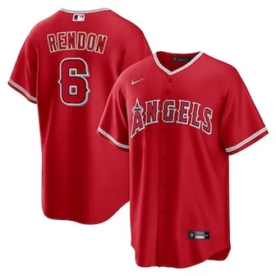 Men's Los Angeles Angels Anthony Rendon Red Alternate Replica Player Name Jersey 01