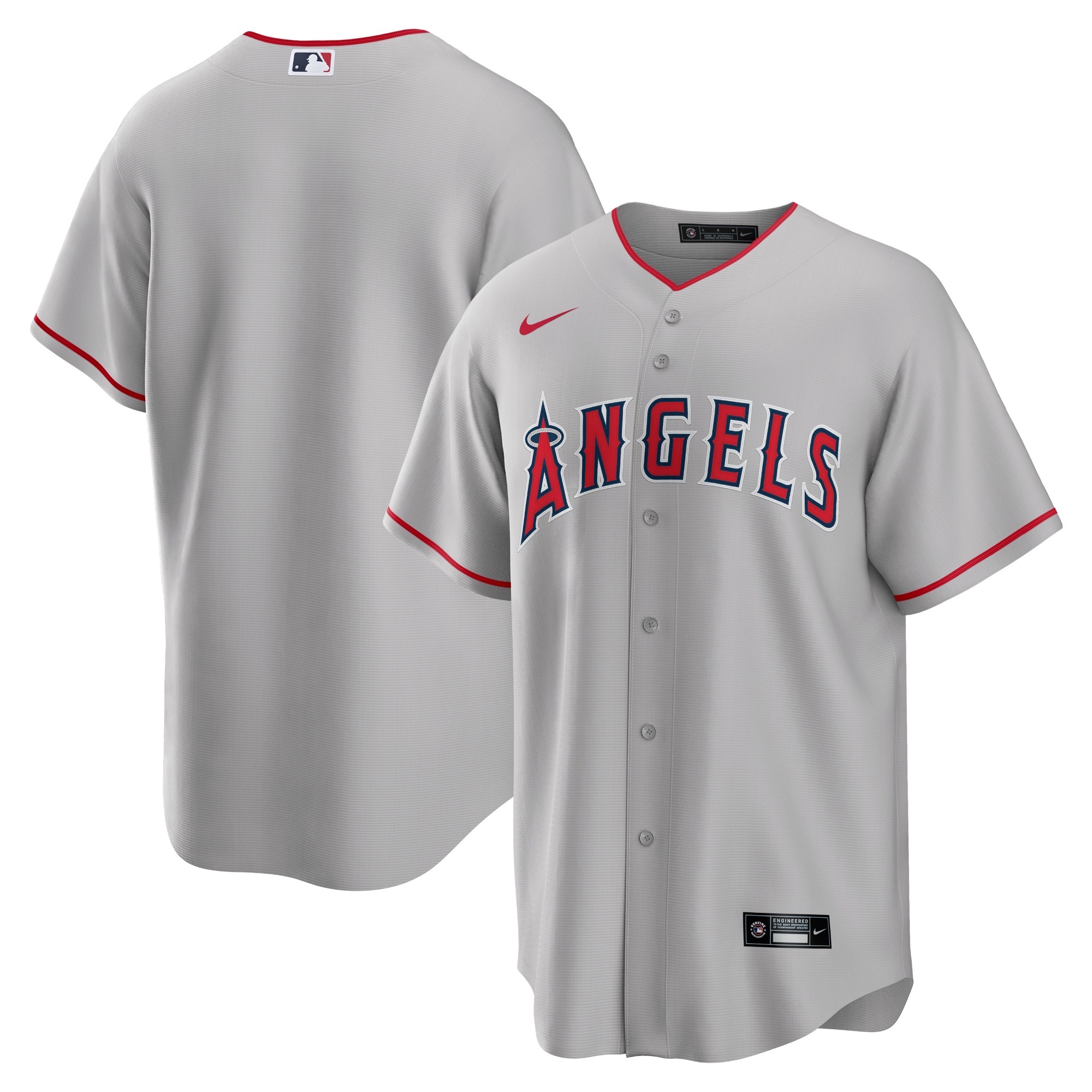 Men's Los Angeles Angels Gray Away Replica Team Jersey