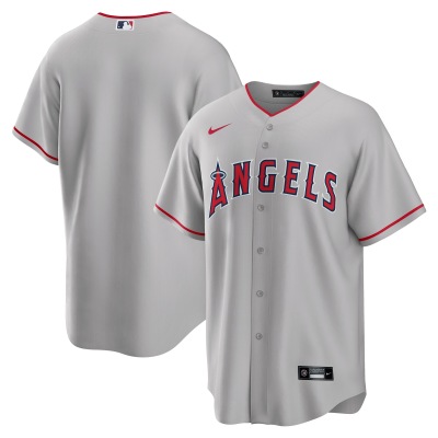 Men's Los Angeles Angels Gray Away Replica Team Jersey 01