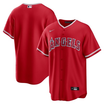 Men's Los Angeles Angels Red Alternate Replica Team Jersey 01