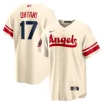 Men's Los Angeles Angels Shohei Ohtani Cream City Connect Replica Name Jersey