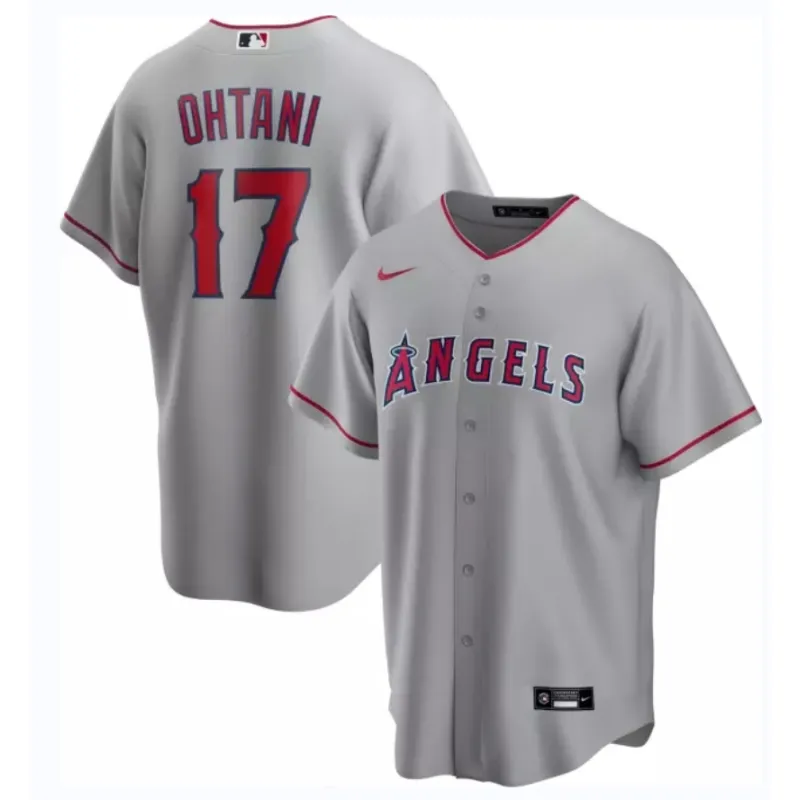 Men's Los Angeles Angels Shohei Ohtani Silver Road Replica Player Name Jersey