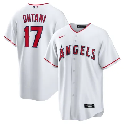Men's Los Angeles Angels Shohei Ohtani White Home Replica Player Name Jersey 01