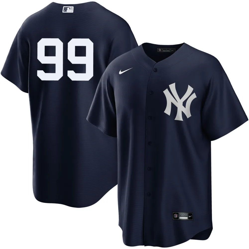 Men's New York Yankees Aaron Judge Navy Alternate Replica #99 Jersey