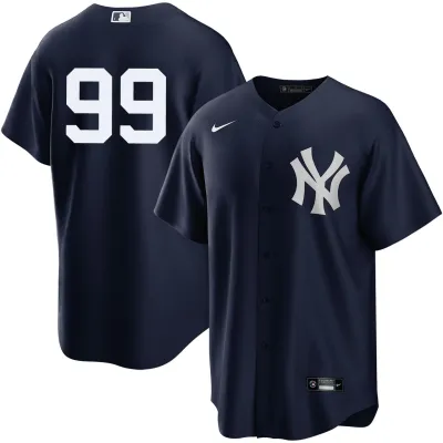 Men's New York Yankees Aaron Judge Navy Alternate Replica #99 Jersey 01
