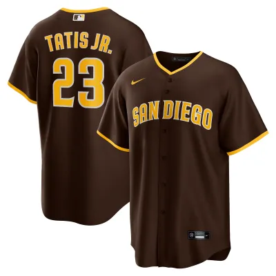 Men's San Diego Padres Fernando Tatis Jr. Brown Alternate Replica Player Name Jersey 01
