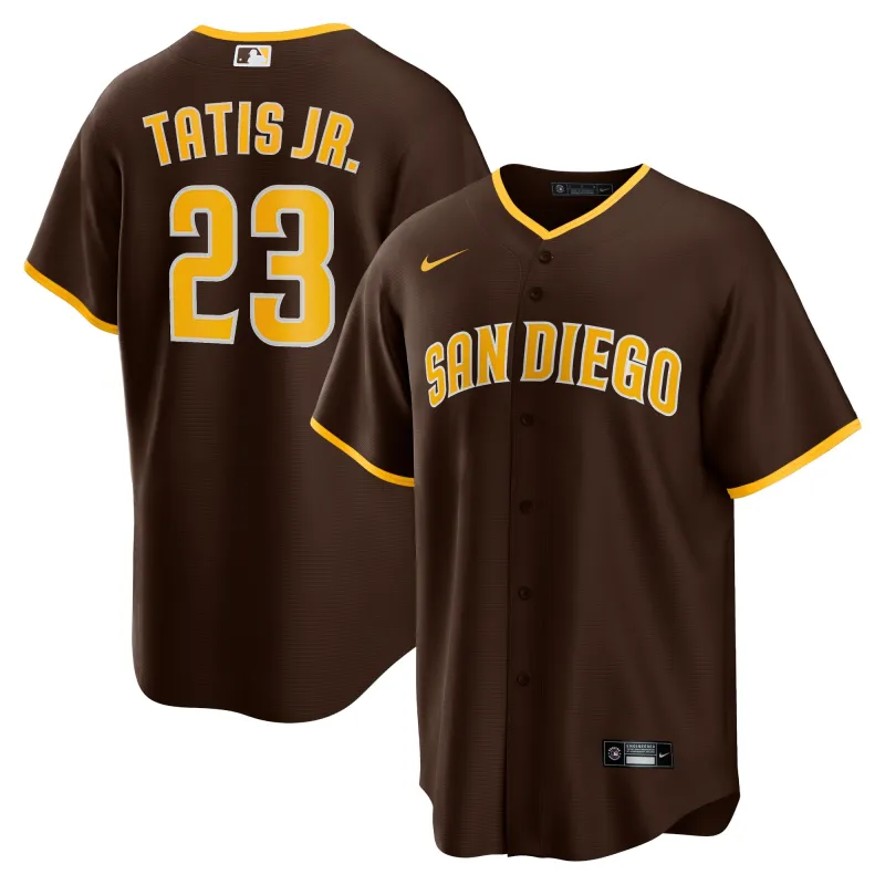 Men's San Diego Padres Fernando Tatis Jr. Brown Alternate Replica Player Name Jersey