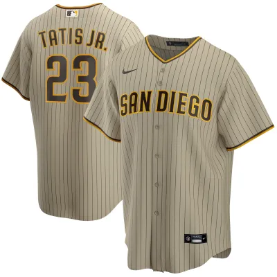 Men's San Diego Padres Fernando Tatis Jr. Tan Alternate Replica Player Name Jersey 01