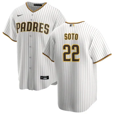 Men's San Diego Padres Juan Soto White Alternate Replica Player Name Jersey 01