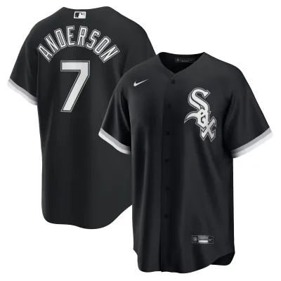 Youth Chicago White Sox Tim Anderson Black Alternate Replica Player Name Jersey 01