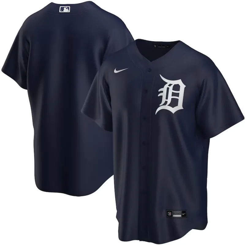Men's Detroit Tigers Black Road Replica Jersey