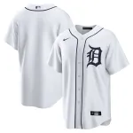 Men's Detroit Tigers White Home Blank Replica Jersey