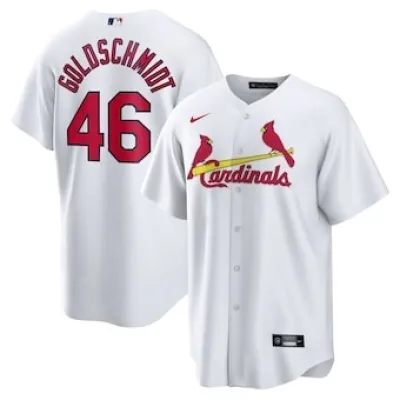 Men's St. Louis Cardinals Paul Goldschmidt White Home Replica Player Name Jersey 01