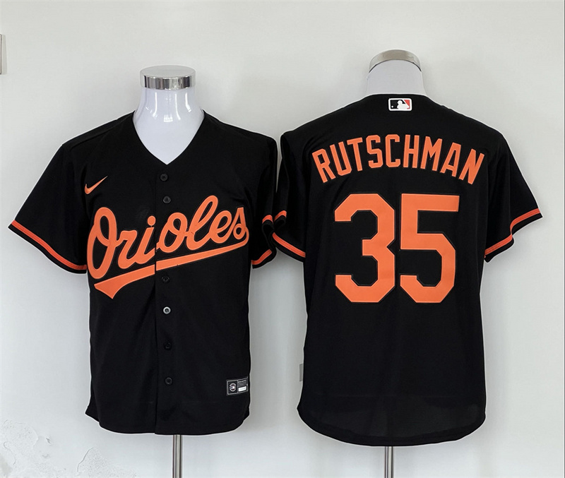 Men's Baltimore Orioles Adley Rutschman Black Alternate Replica Player Name Jersey
