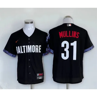 Men's Baltimore Orioles Cedric Mullins Black City Connect Replica Player Name Jersey 01