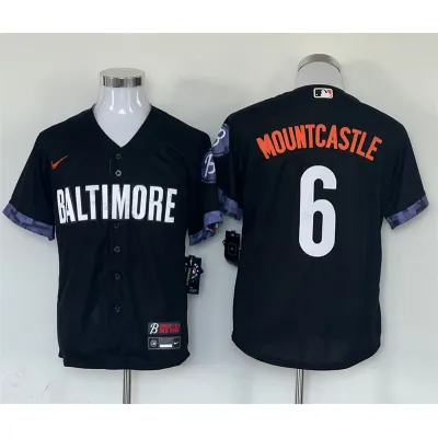 Men's Baltimore Orioles Ryan Mountcastle Black City Connect Replica Player Name Jersey 01