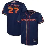 Men's Houston Astros Jose Altuve Navy City Connect Replica Player Name Jersey