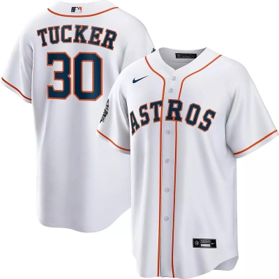 Men's Houston Astros Kyle Tucker White Home Replica Player Jersey 01