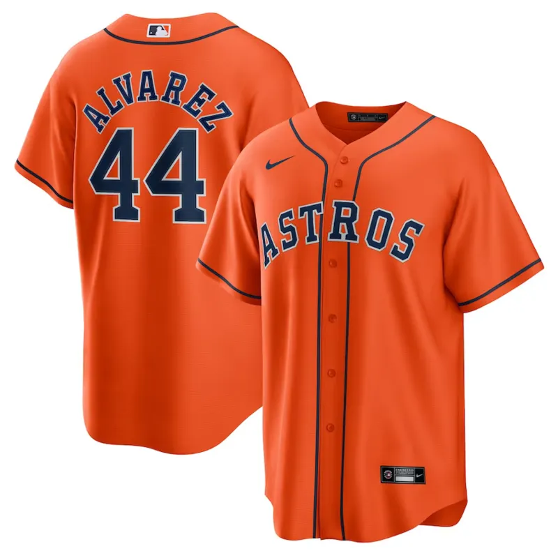 Men's Houston Astros Yordan álvarez Orange Alternate Replica Player Name Jersey