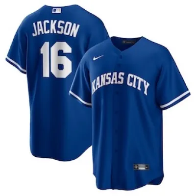 Men's Kansas City Royals Bo Jackson Royal Alternate Replica Player Name Jersey 01